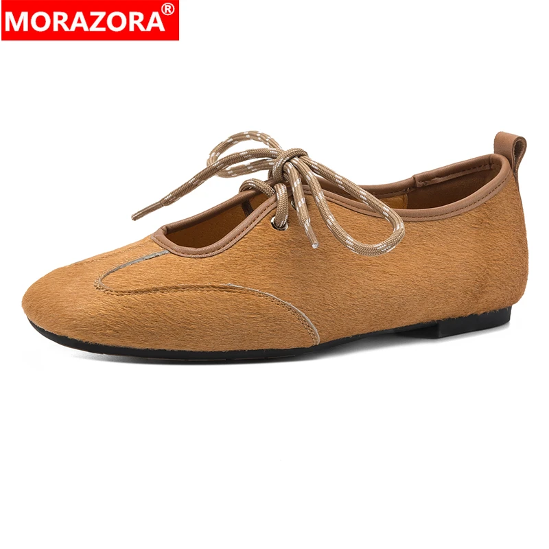 MORAZORA Size 35-43 Horsehair Leather Women Loafers Lace Up Mary Janes Flat Shoes Handmade Ladies Flats Casual Footwear
MORAZORA Size 35-43 Horsehair Leather Women Loafers Lace Up Mary Janes Flat Shoes Handmade Ladies Flats Casual Footwear