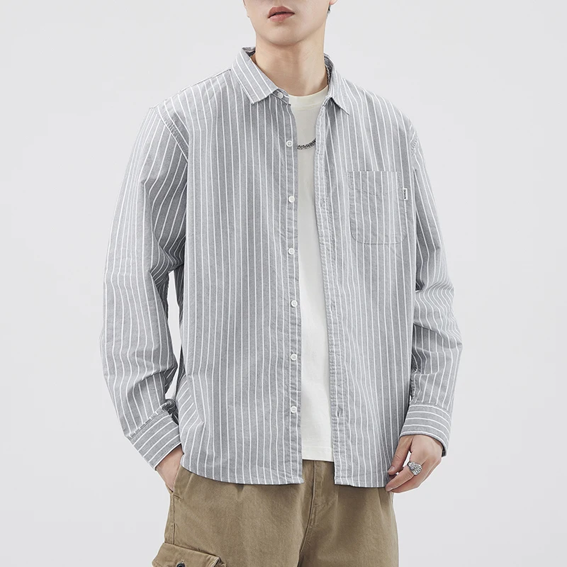 Japan Casual Striped Shirt Autumn Winter New Men's Casual Shirt Jackets 2024 Autumn Wide Loose Versatile 100% Cotton Tops Coats
Japan Casual Striped Shirt Autumn Winter New Men's Casual Shirt Jackets 2024 Autumn Wide Loose Versatile 100% Cotton Tops Coats