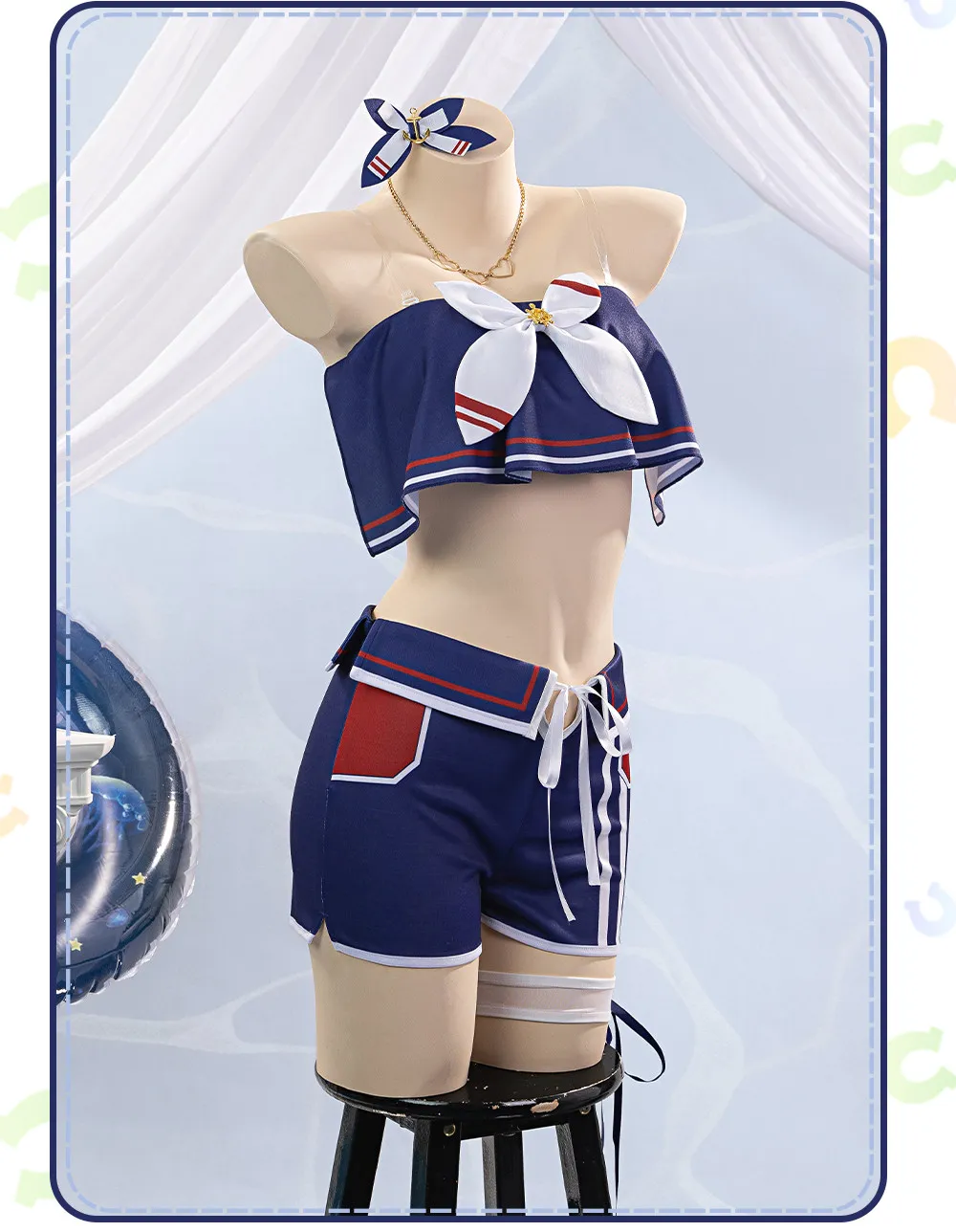 Pretty Derby Cheval Grand Cosplay Costume Summer Beachwear Blue White Swimsuit Cosplay Outfit HCos
Pretty Derby Cheval Grand Cosplay Costume Summer Beachwear Blue White Swimsuit Cosplay Outfit HCos