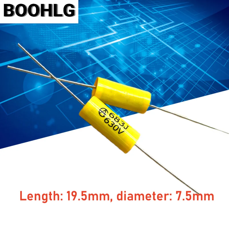 5PCS CBB MKP 0.068uf 683 68nf 630v Axial audio penetrating coupling poleless film capacitor
5PCS CBB MKP 0.068uf 683 68nf 630v Axial audio penetrating coupling poleless film capacitor