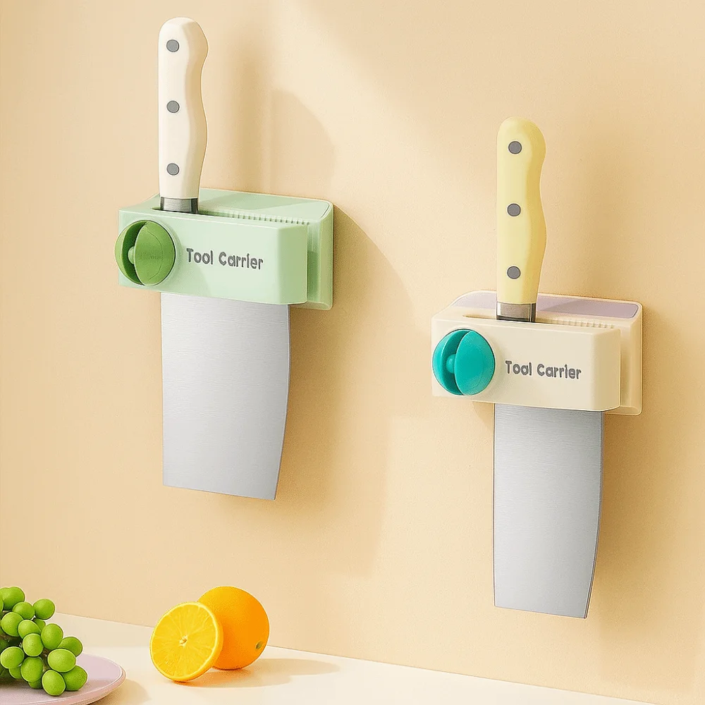 2Pcs Plastic Cutter Holder Dopamine Punch Free Cutter Drying Rack with Sharpening Stone Wall-Mounted Utensil Rack For Home
2Pcs Plastic Cutter Holder Dopamine Punch Free Cutter Drying Rack with Sharpening Stone Wall-Mounted Utensil Rack For Home