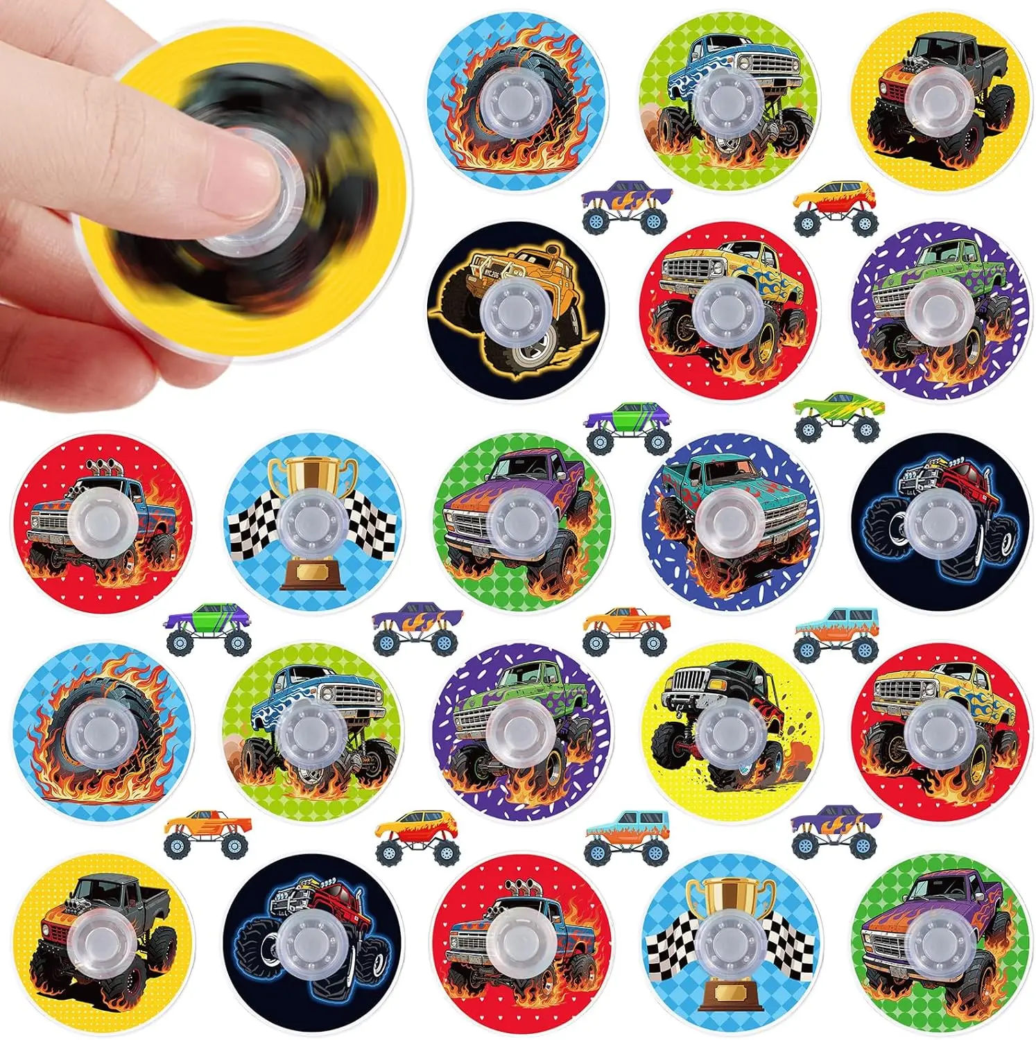 Набор из 24 игрушек-спиннеров «Монстр-трак» для детей, сувениры для вечеринок в стиле гоночных машин, призы для класса
Набор из 24 игрушек-спиннеров «Монстр-трак» для детей, сувениры для вечеринок в стиле гоночных машин, призы для класса