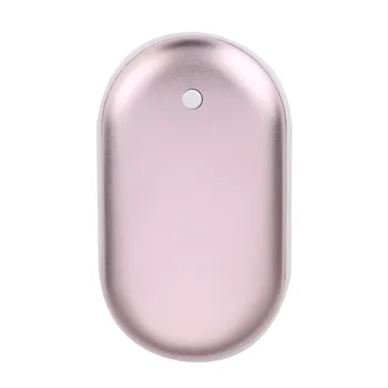2-in-1 Mini Handwarmer 3 Levels 5000mAh Power Bank Handy Warmer Heater Double Side Heating for Outdoor Traveling Hunting Camping
