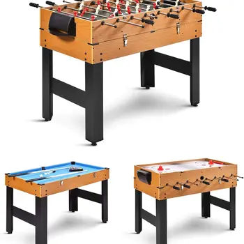 3 in 1 Table, 49 in Multi Table with Foosball Hockey & Billiards, Competition Sized Combo Game Table for Home