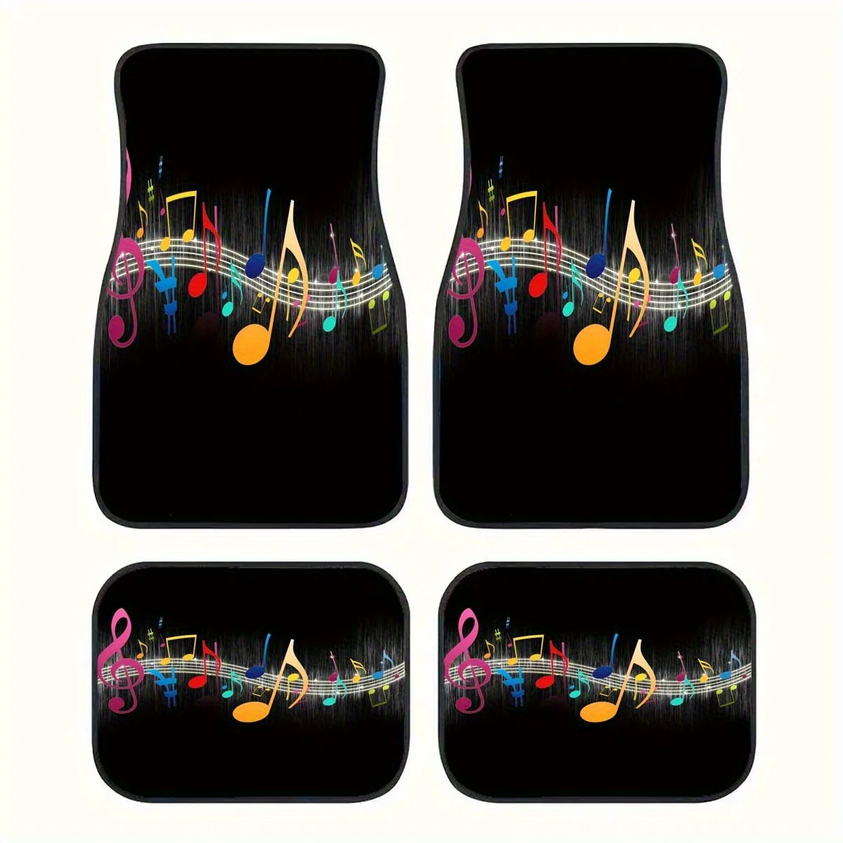 4pcs Full Coverage Car Floor Mats - Non-Slip Music Note & Treble Clef Pattern, Full Coverage Front & Rear Seats, Compatible With
4pcs Full Coverage Car Floor Mats - Non-Slip Music Note & Treble Clef Pattern, Full Coverage Front & Rear Seats, Compatible With