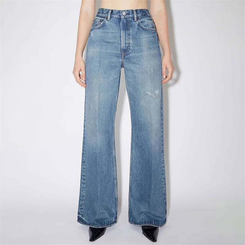 Women's pants New high waisted slim fit wide leg pants for the summer of 2024 Retro washed pure cotton jeans y2k Denim trousers
Women's pants New high waisted slim fit wide leg pants for the summer of 2024 Retro washed pure cotton jeans y2k Denim trousers