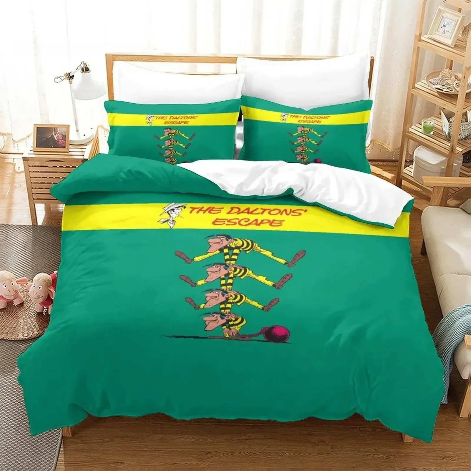 New Lucky Luke Bedding Set Single Twin Full Queen King Size Bed Set Adult Kid Bedroom Duvet cover Sets 3D Anime Bed Sheet Set
New Lucky Luke Bedding Set Single Twin Full Queen King Size Bed Set Adult Kid Bedroom Duvet cover Sets 3D Anime Bed Sheet Set