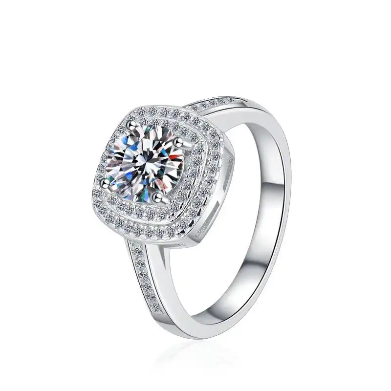 Wholesale Moissanite engagement ring Moissanite ring 925 sterling silver 1 carat moissanite ring
Wholesale Moissanite engagement ring Moissanite ring 925 sterling silver 1 carat moissanite ring