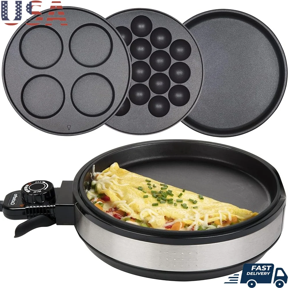 Электрический прибор Multi Baker Deluxe с контролем температуры, сменные навыки, гриль, выпечка, десерты и такояки
Электрический прибор Multi Baker Deluxe с контролем температуры, сменные навыки, гриль, выпечка, десерты и такояки