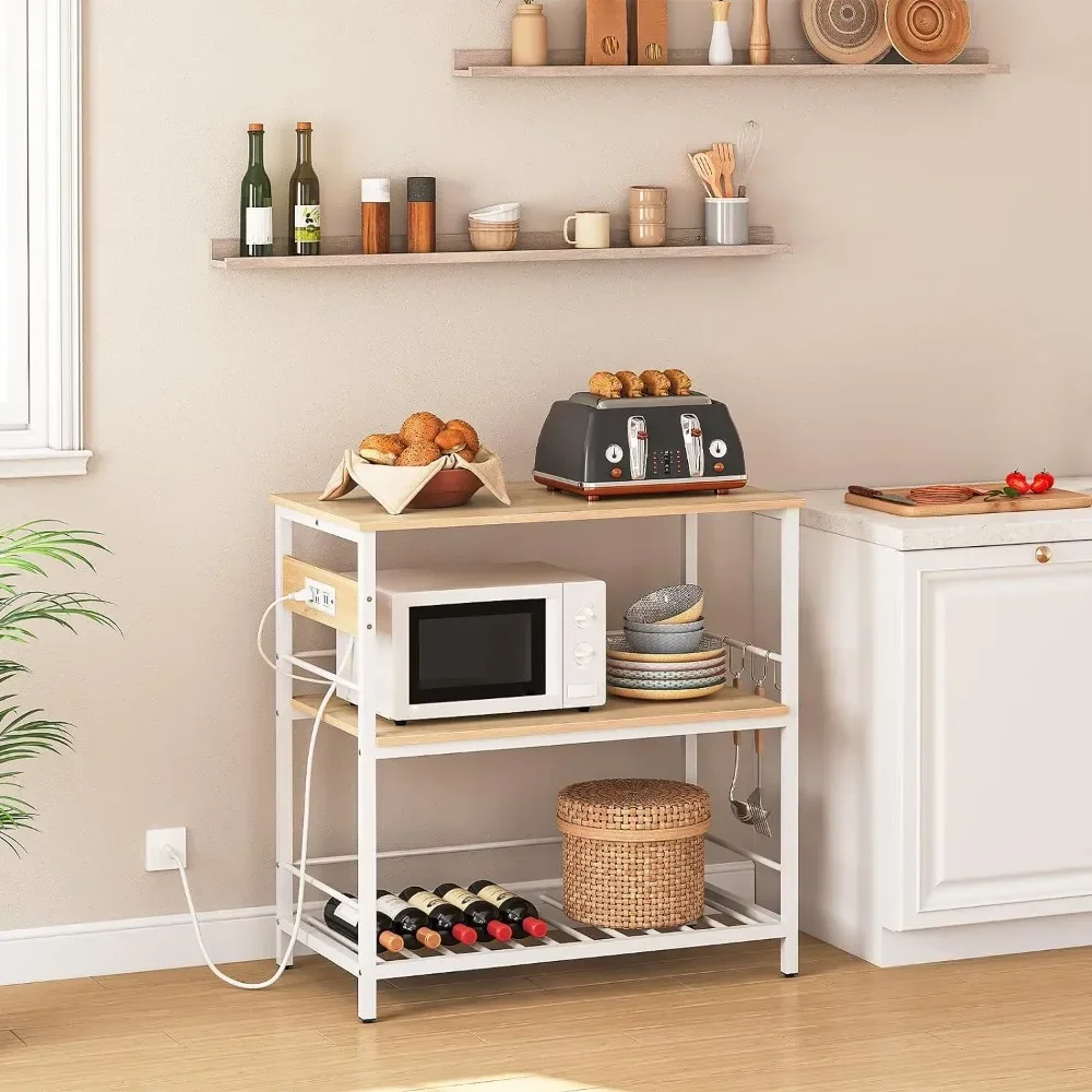 Kitchen Island with Storage, Kitchen Island Table with Power Outlet, 3 Tier Coffee Station and Microwave Stand, for Home
Kitchen Island with Storage, Kitchen Island Table with Power Outlet, 3 Tier Coffee Station and Microwave Stand, for Home