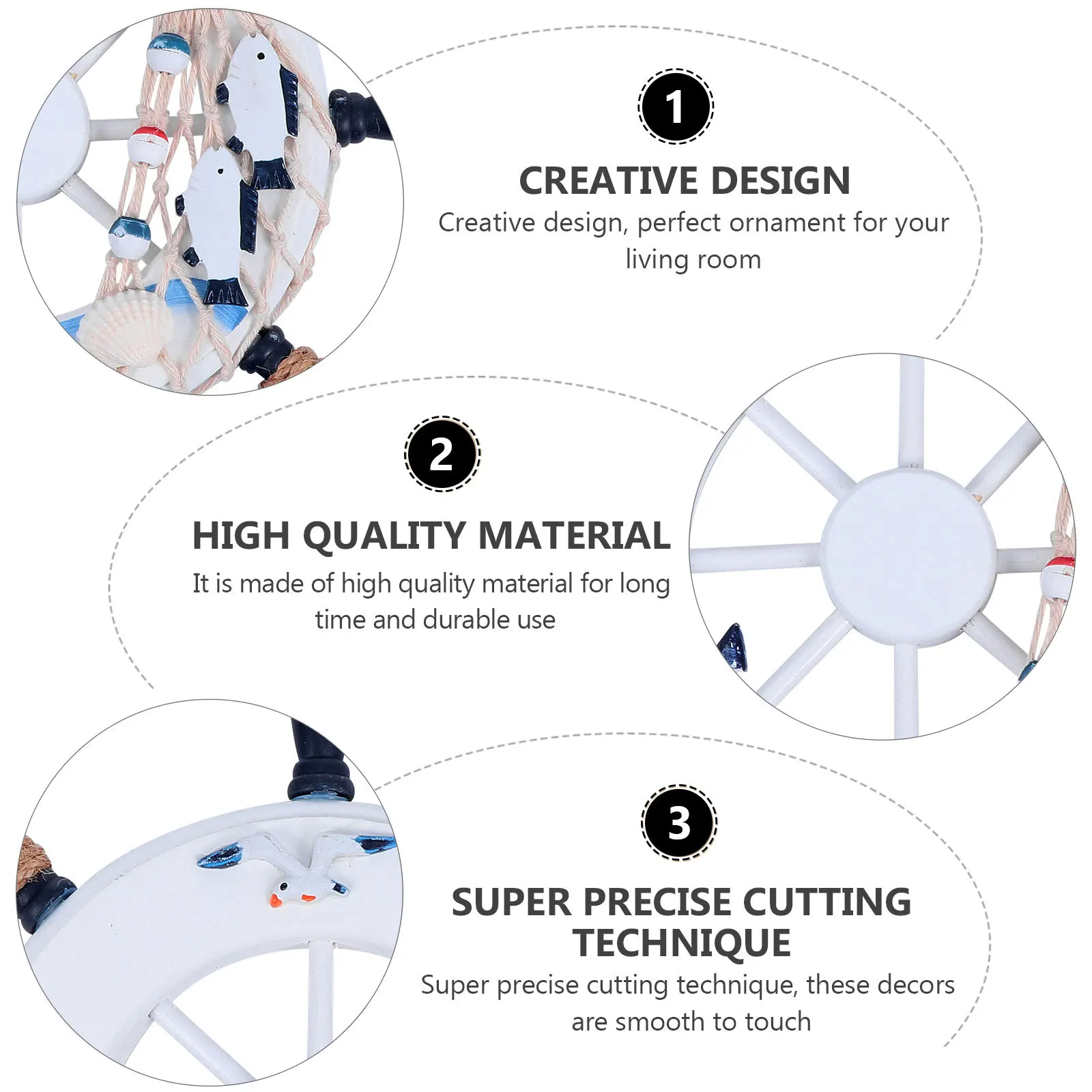 Nautical Steering Wheel Wall Rudder Decoration Premium Smooth Touch Mediterranean Ship Wheel Ornament Perfect Party
Nautical Steering Wheel Wall Rudder Decoration Premium Smooth Touch Mediterranean Ship Wheel Ornament Perfect Party