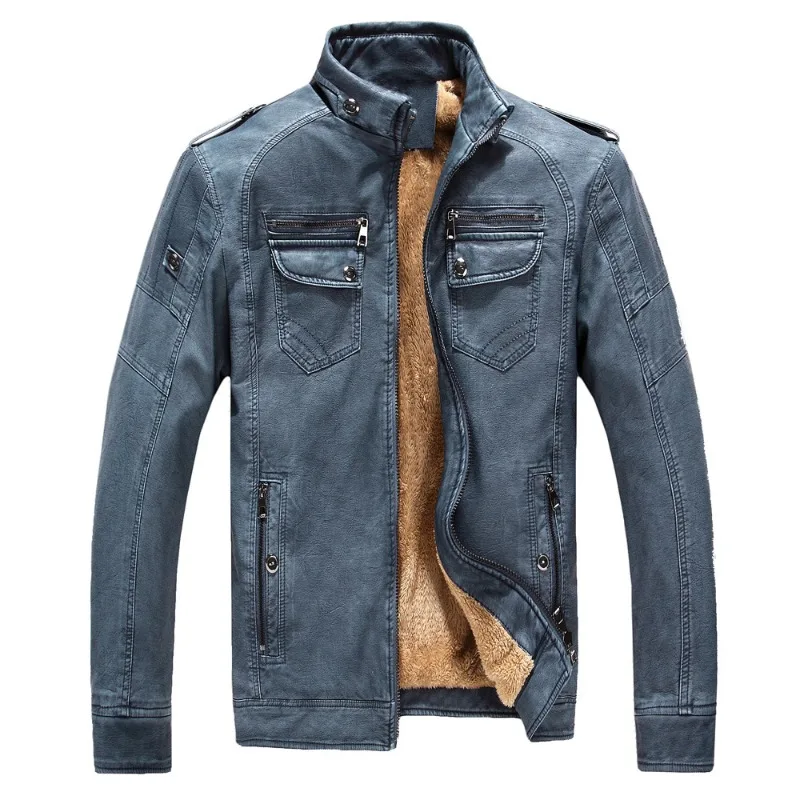2023 New Men Fashion Mid-Length PU Leather Winter Men Fleece-Lined Warm Stand Collar Leather Jacket Washed-out Vintage Outwear
2023 New Men Fashion Mid-Length PU Leather Winter Men Fleece-Lined Warm Stand Collar Leather Jacket Washed-out Vintage Outwear