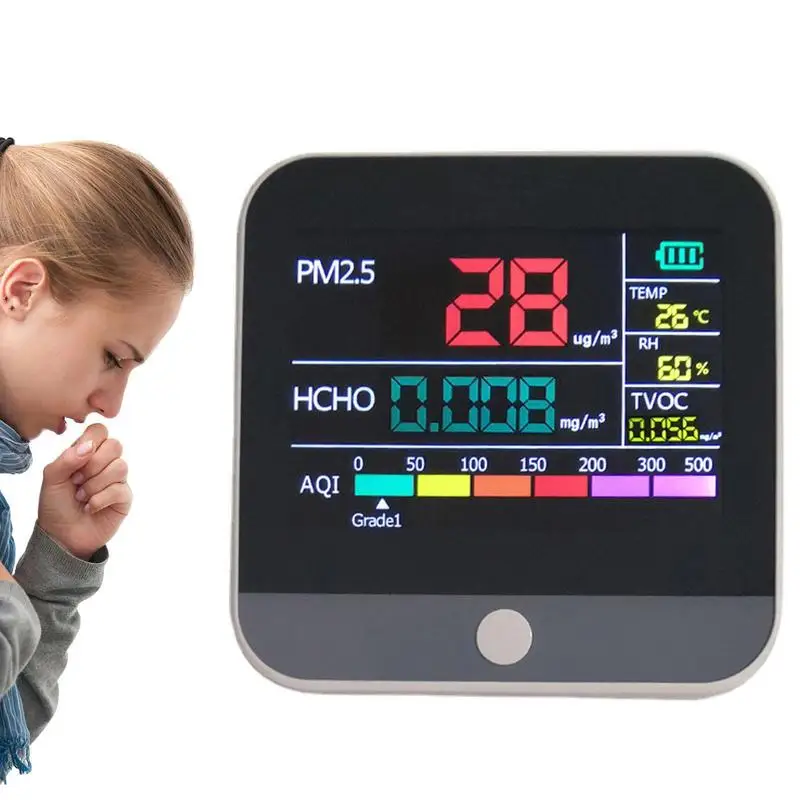 Air Quality Meter Indoor 4 In 1 Air Quality Tester And TVoc Tester Long And Short Term Monitor Quick And Accurate TVoc Tester
Air Quality Meter Indoor 4 In 1 Air Quality Tester And TVoc Tester Long And Short Term Monitor Quick And Accurate TVoc Tester