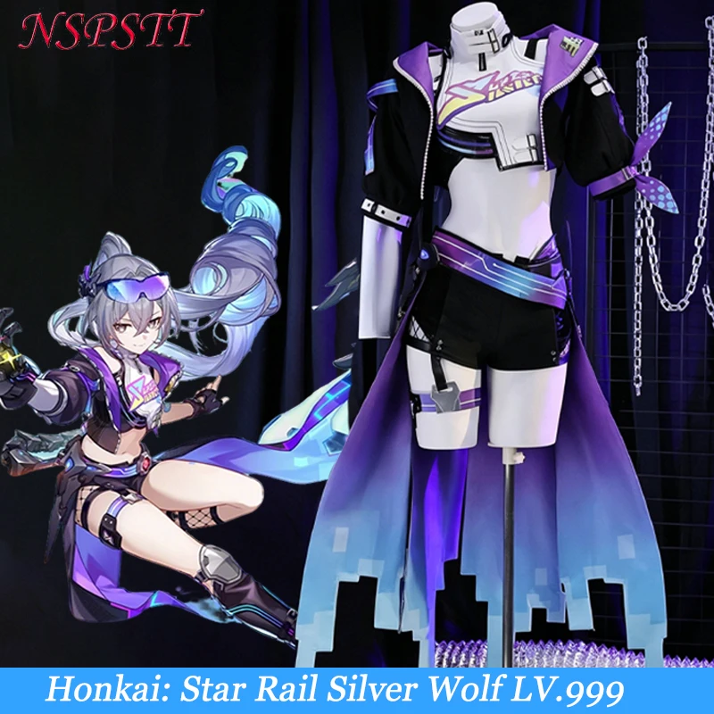 NSPSTT Honkai Star Rail Silver Wolf LV999 Cosplay Costume Women Stellaron Hunters Outfit Full Set For Comic Con Halloween Party
NSPSTT Honkai Star Rail Silver Wolf LV999 Cosplay Costume Women Stellaron Hunters Outfit Full Set For Comic Con Halloween Party