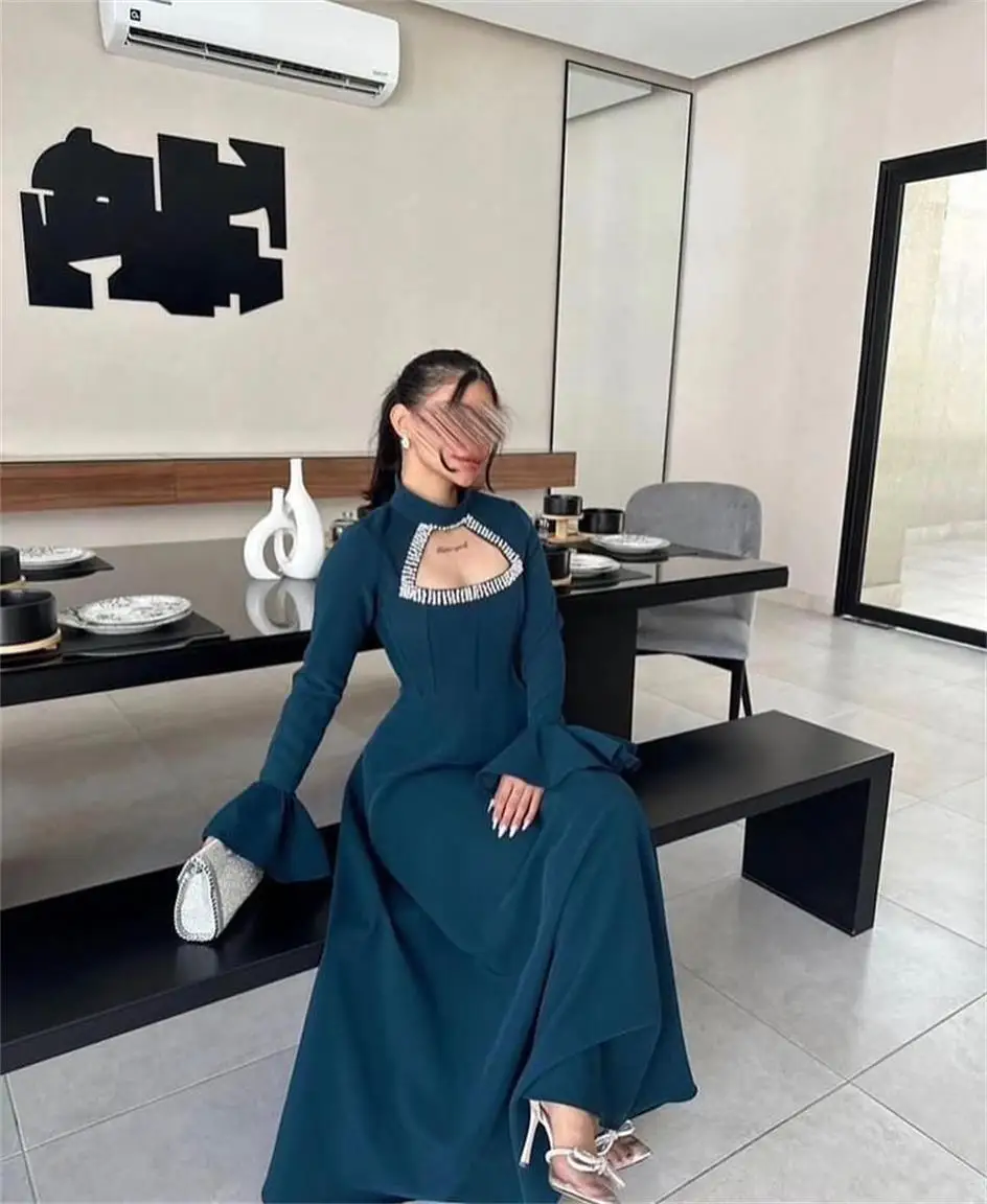 Customized Long Sleeves Prom Dresses High Neck Beadings Floor Length Evening Dresses Party Dresses
Customized Long Sleeves Prom Dresses High Neck Beadings Floor Length Evening Dresses Party Dresses