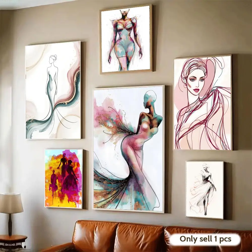 Watercolor Fashion Illustration Poster Waterproof Wall Art Sticker for Home Bar Decoration, Self-Adhesive Room Wall Decor Mural
Watercolor Fashion Illustration Poster Waterproof Wall Art Sticker for Home Bar Decoration, Self-Adhesive Room Wall Decor Mural