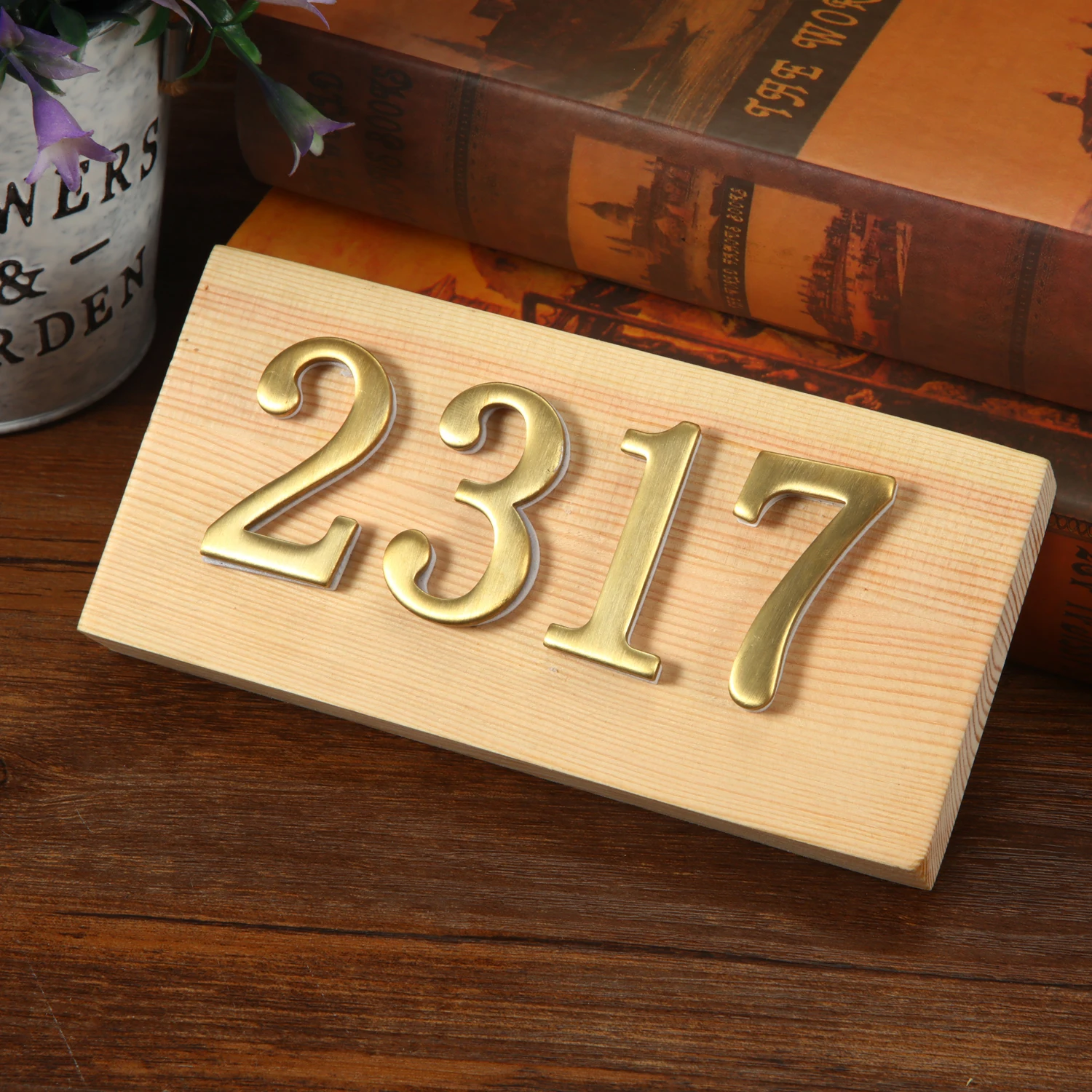 1PCS Copper House Number Self-Adhesive 3D Numeral Door Plaque Hotel Home Sticker Address Mail Box Label #0-9 Home Decoration
1PCS Copper House Number Self-Adhesive 3D Numeral Door Plaque Hotel Home Sticker Address Mail Box Label #0-9 Home Decoration