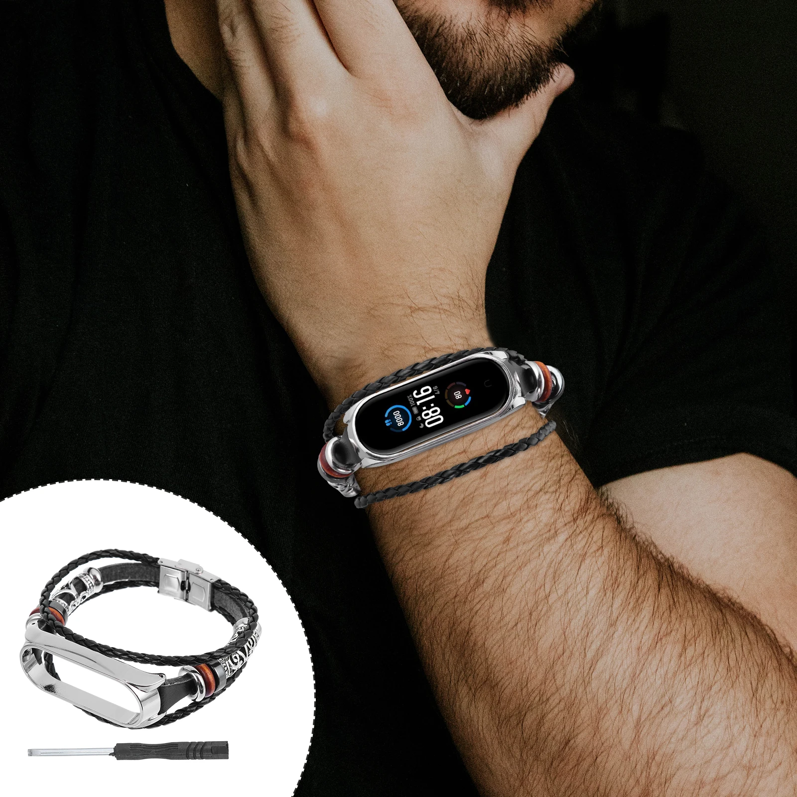 Металлический браслет из бисера Uhrenarmband Smartwatch Perlen Mi Fit Weboprik Ретро модный браслет Leder Фитнес-трекер
Металлический браслет из бисера Uhrenarmband Smartwatch Perlen Mi Fit Weboprik Ретро модный браслет Leder Фитнес-трекер