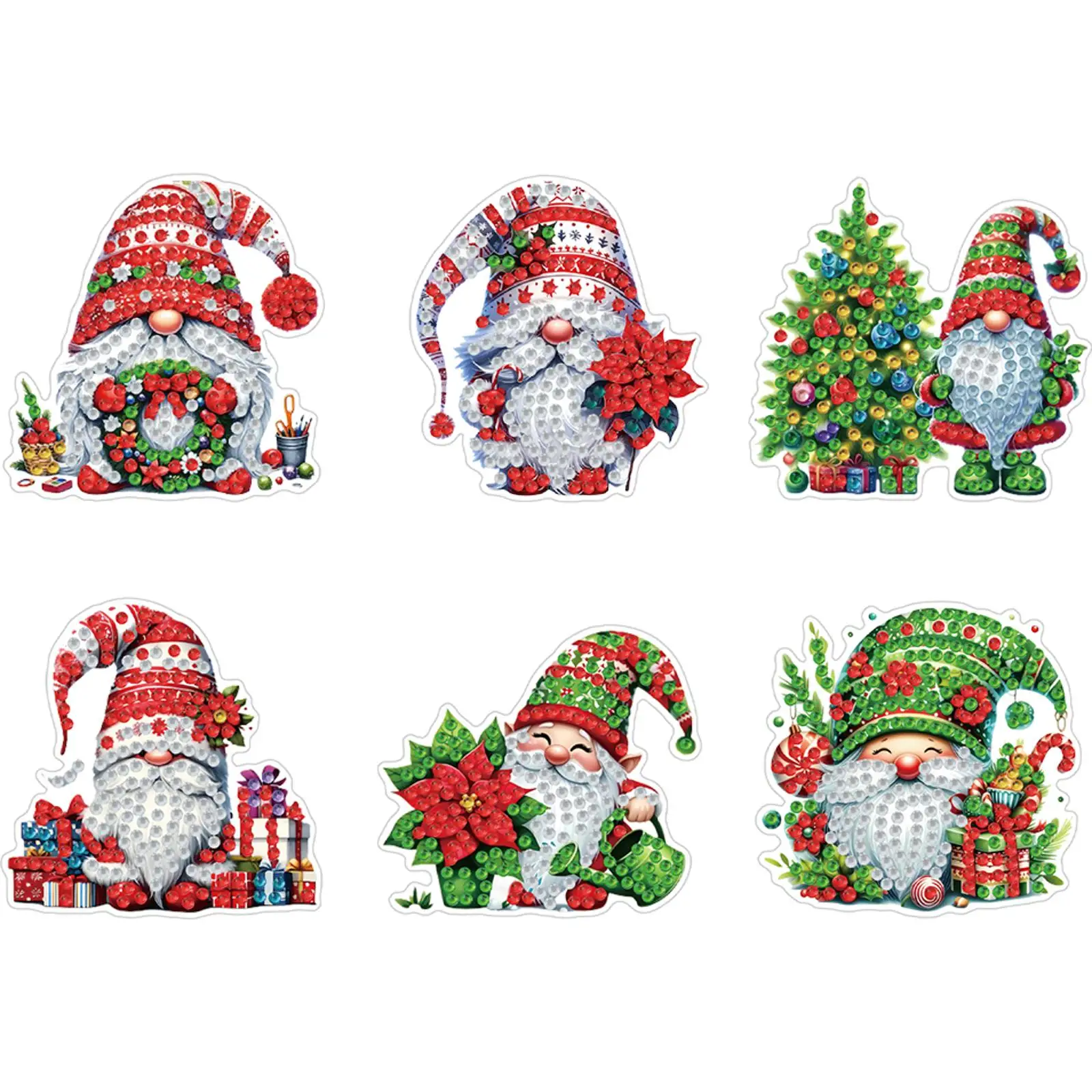 Набор из 6 плоских 2D-магнитов на холодильник с кристаллами для декора (Рождественский гном)
Набор из 6 плоских 2D-магнитов на холодильник с кристаллами для декора (Рождественский гном)