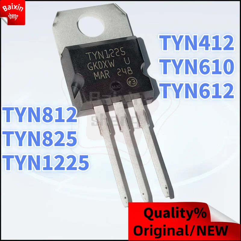 10PCS NEW TYN TYN1225 1225 TYN812 812 TYN825 825 TYN610 610 TYN612 612 TYN412 412 TO-220 Unidirectional thyristor
10PCS NEW TYN TYN1225 1225 TYN812 812 TYN825 825 TYN610 610 TYN612 612 TYN412 412 TO-220 Unidirectional thyristor