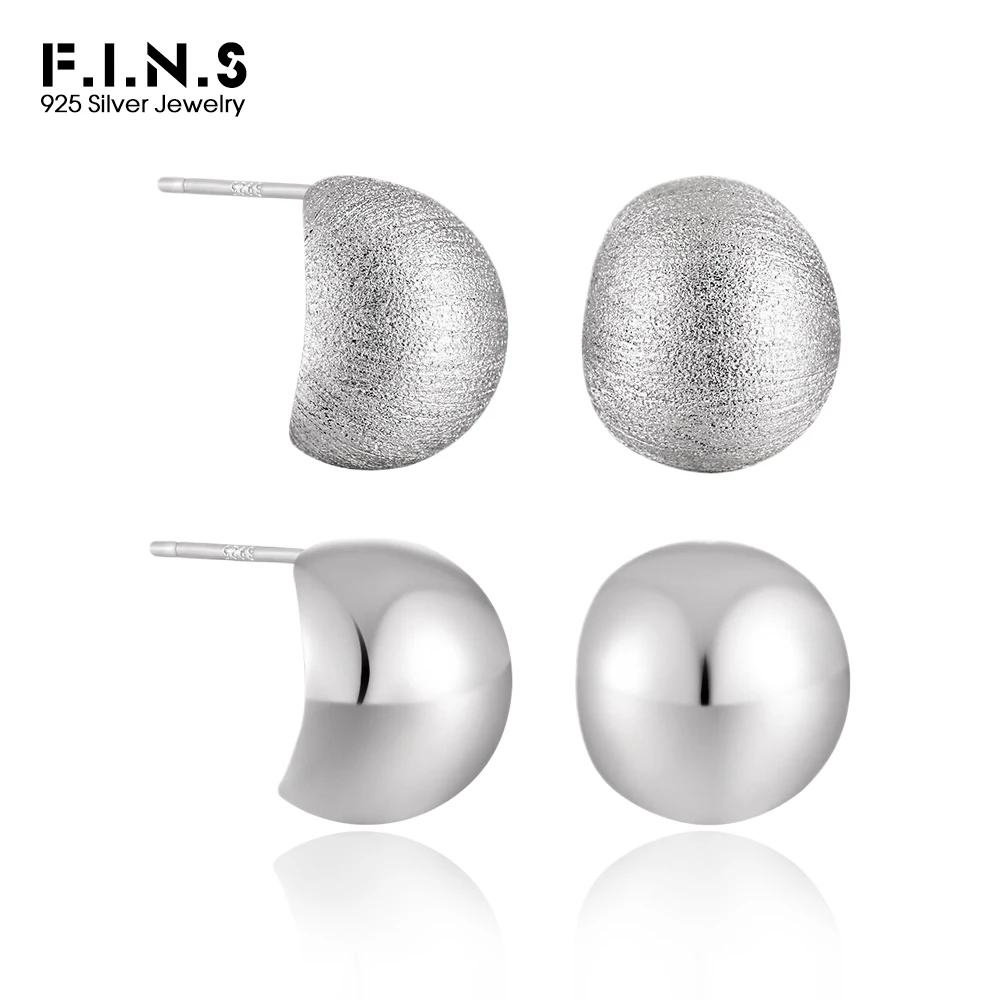 F.I.N.S Matte Brush Semi-Oval S925 Sterling Silver Stud Earrings for Women Unique Geometric Piercing Hypoallergenic Ear Jewelry
F.I.N.S Matte Brush Semi-Oval S925 Sterling Silver Stud Earrings for Women Unique Geometric Piercing Hypoallergenic Ear Jewelry