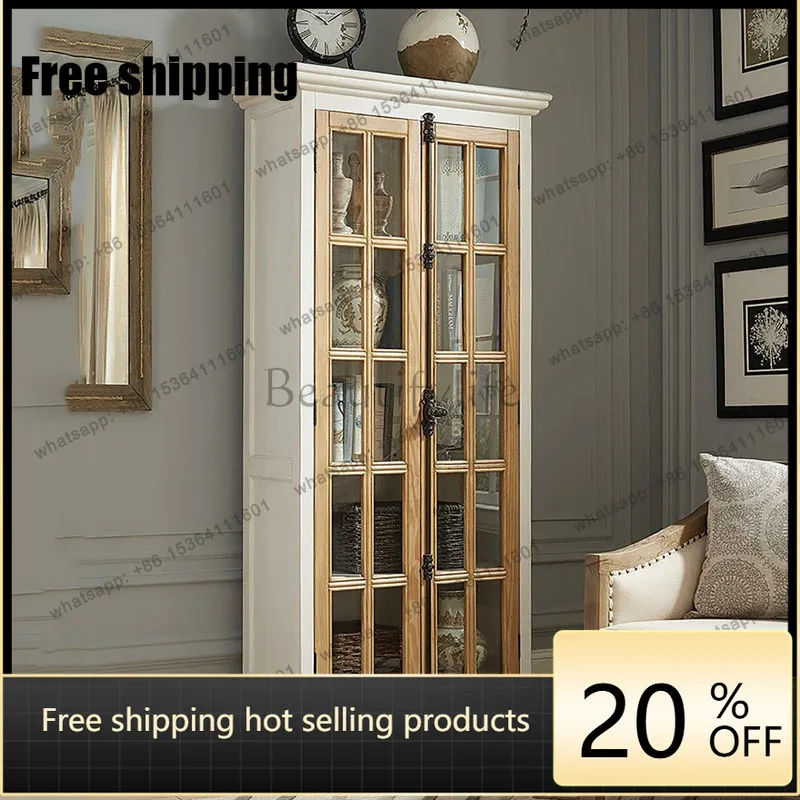 LD French retro solid wood side cabinet medium antique world lock dining side cabinet log color
LD French retro solid wood side cabinet medium antique world lock dining side cabinet log color