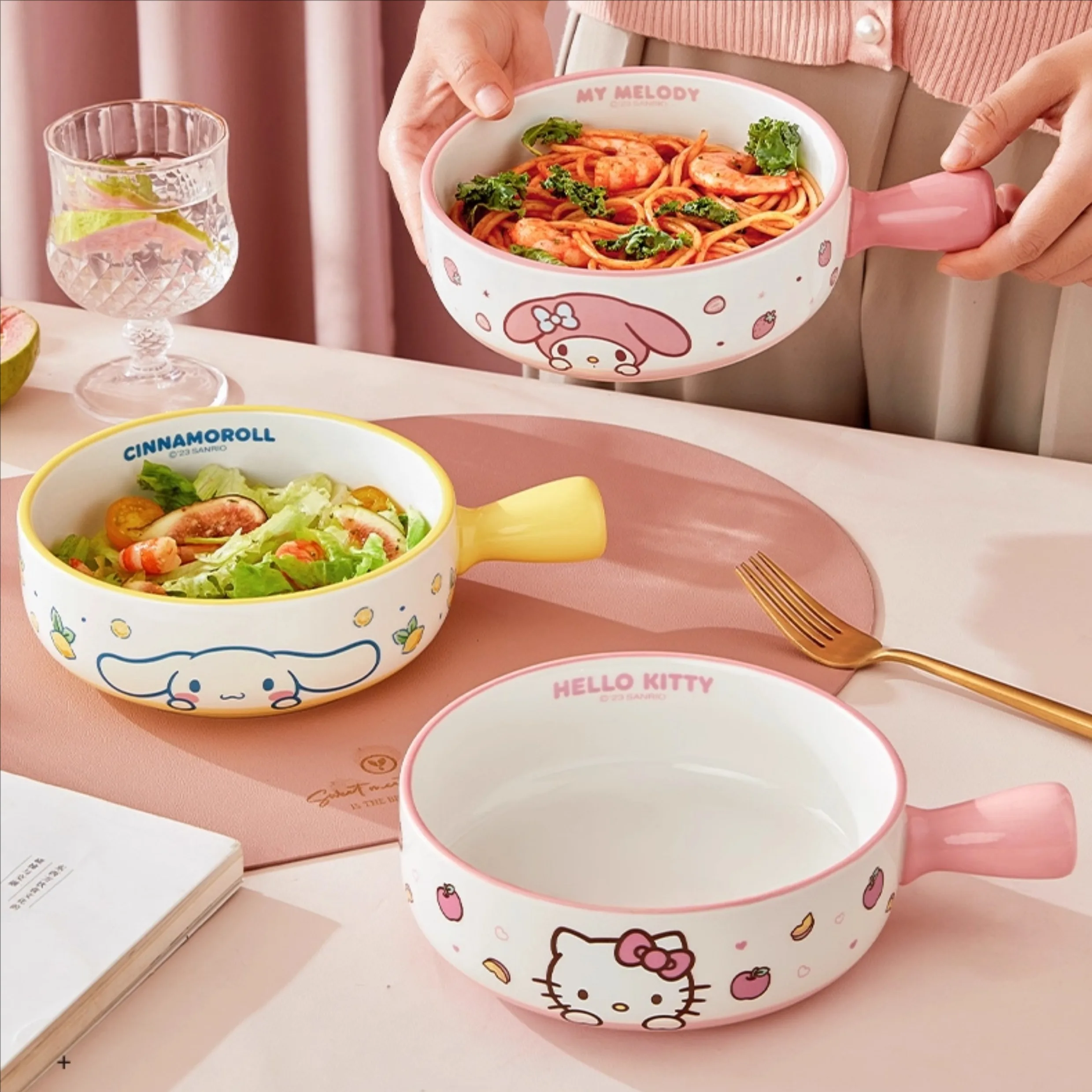 Sanrio Handle Bowl Household Ceramic Bowl Cartoon Soup Bowl
Sanrio Handle Bowl Household Ceramic Bowl Cartoon Soup Bowl