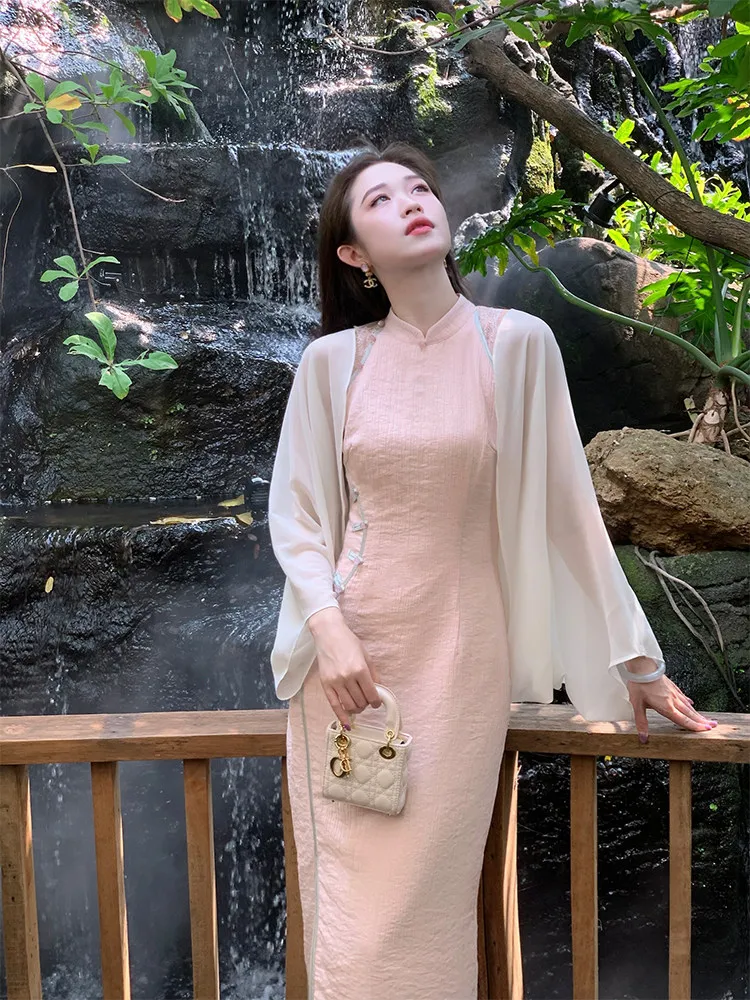 Chinoiserie Sle Women's Long Sve awl Collar Cardigan Outerwear Sun Protection Faionable Trans-seasonal Chenille Fabric
Chinoiserie Sle Women's Long Sve awl Collar Cardigan Outerwear Sun Protection Faionable Trans-seasonal Chenille Fabric