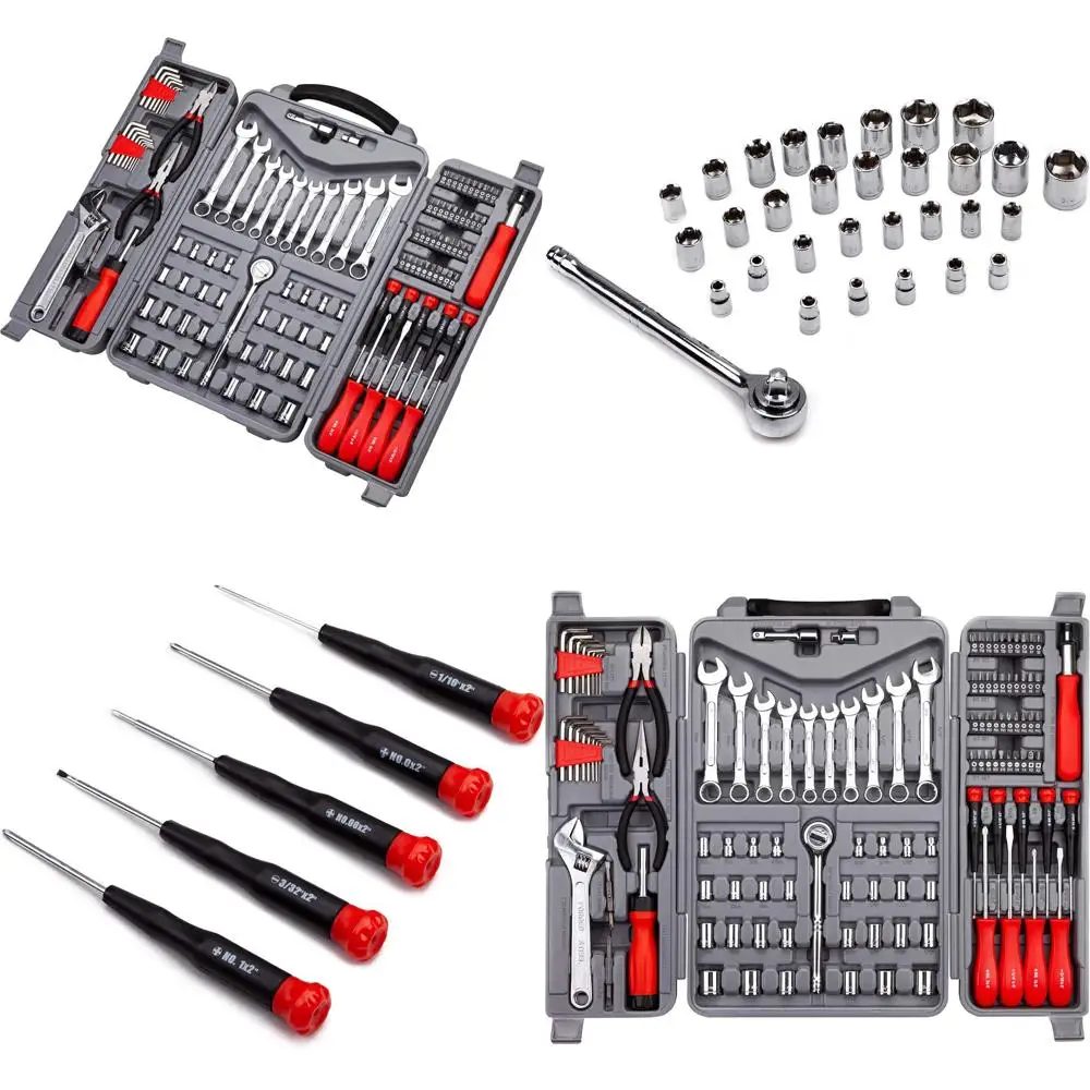 Полный набор торцевых ключей из 123 предметов для авторемонта и домашнего обслуживания с кейсом для хранения
Полный набор торцевых ключей из 123 предметов для авторемонта и домашнего обслуживания с кейсом для хранения