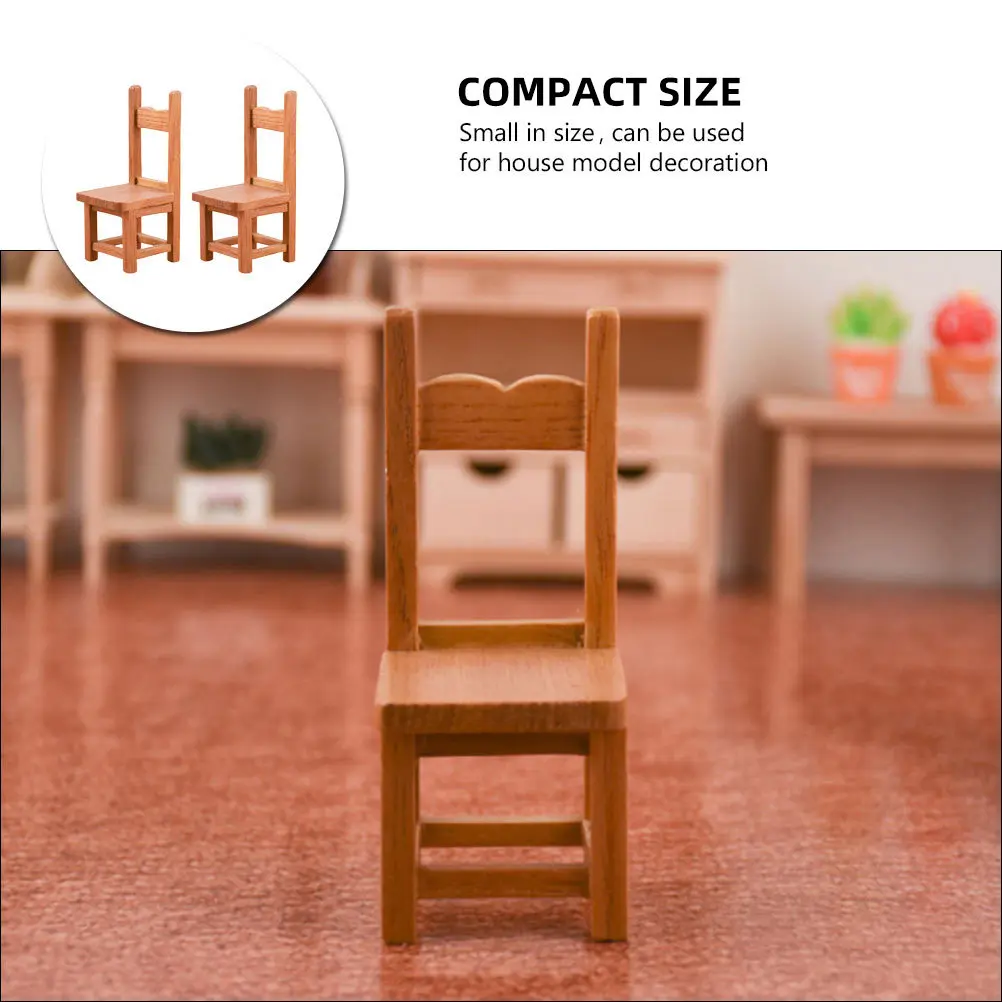 2Pcs Miniature Wooden Chair Chic Simple Design House Decoration DIY Furniture Living Room Adornment Photo Prop
2Pcs Miniature Wooden Chair Chic Simple Design House Decoration DIY Furniture Living Room Adornment Photo Prop