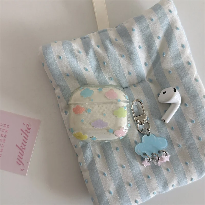 Cute Cloud Star Transparent Case For Airpods 1 2 3 4 Pro 2 3 Soft TPU Earphone Cover With Blue Cloud Charm Keychain Pendant Gift
Cute Cloud Star Transparent Case For Airpods 1 2 3 4 Pro 2 3 Soft TPU Earphone Cover With Blue Cloud Charm Keychain Pendant Gift