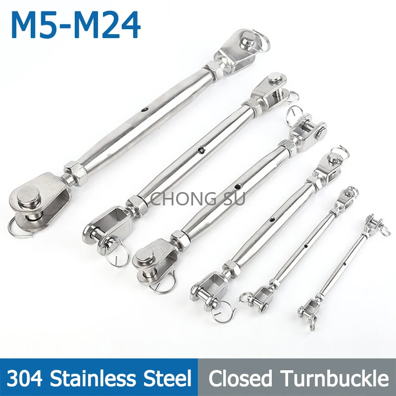1-4pcs M5-M24 304/316 Stainless Steel Turnbuckle Closed Body Swage Turnbuckle Screw Wire Rope Tensioning Tightener Tight Buckle
1-4pcs M5-M24 304/316 Stainless Steel Turnbuckle Closed Body Swage Turnbuckle Screw Wire Rope Tensioning Tightener Tight Buckle