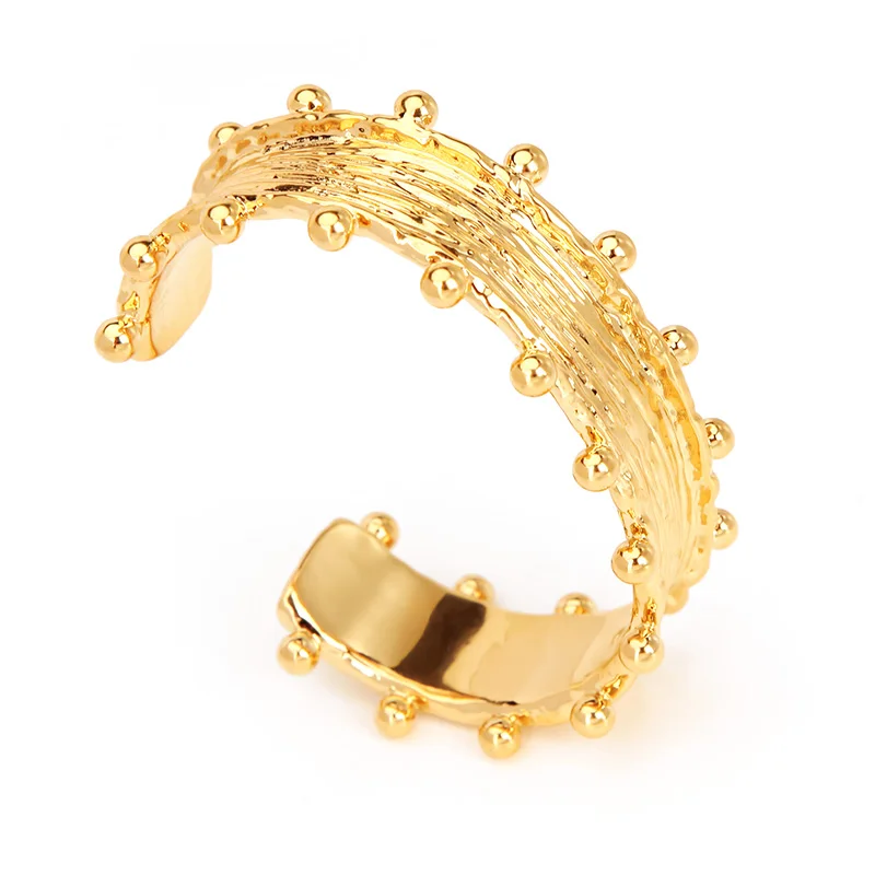 VAROLE Bead Point Natural Texture Bangles For Women Gold Color Elegant Bracelets Femme Fashion Jewelry Pulseras Mujer
VAROLE Bead Point Natural Texture Bangles For Women Gold Color Elegant Bracelets Femme Fashion Jewelry Pulseras Mujer