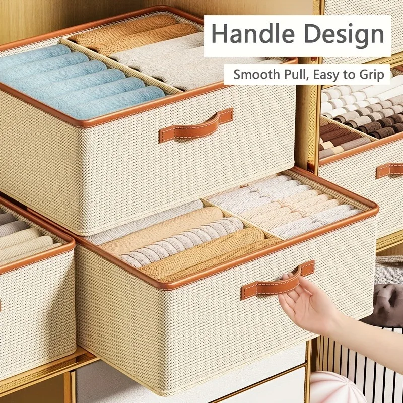 1pc Wardrobe clothing storage box,foldable storage box,large capacity clothing pants underwear socks classification storage box
1pc Wardrobe clothing storage box,foldable storage box,large capacity clothing pants underwear socks classification storage box