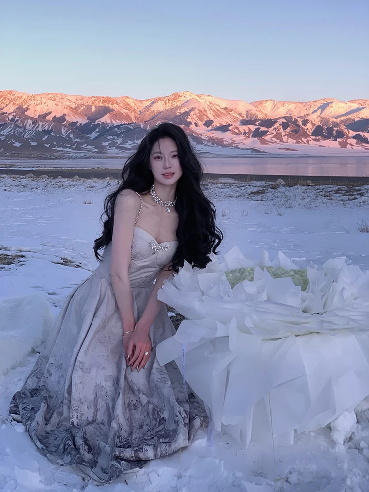 Ele A-Line ter Dr Women's Proposal Gown High Waist Polyester Spring Long Skirt Print Luxury mat Faion
Ele A-Line ter Dr Women's Proposal Gown High Waist Polyester Spring Long Skirt Print Luxury mat Faion