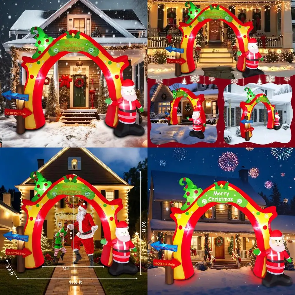 Giant Christmas Inflatable Archway with Santa Claus and Tree for Outdoor Holiday Yard Decorations
Giant Christmas Inflatable Archway with Santa Claus and Tree for Outdoor Holiday Yard Decorations