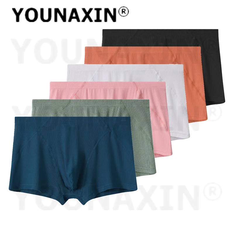 6 Pieces Men's Ribbed Boxer Briefs Mid Waist Loose Fit Breathable Sexy Underwear Solid Color Comfort Shorts M L XL 2XL
6 Pieces Men's Ribbed Boxer Briefs Mid Waist Loose Fit Breathable Sexy Underwear Solid Color Comfort Shorts M L XL 2XL