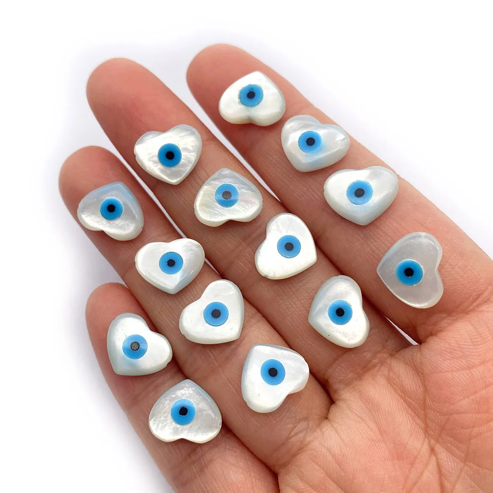 Natural Sea Shell Heart Shape Evil Eye Shell Beads Used for DIY Fashion Jewelry Making Necklace Bracelet Earring Accessories
Natural Sea Shell Heart Shape Evil Eye Shell Beads Used for DIY Fashion Jewelry Making Necklace Bracelet Earring Accessories