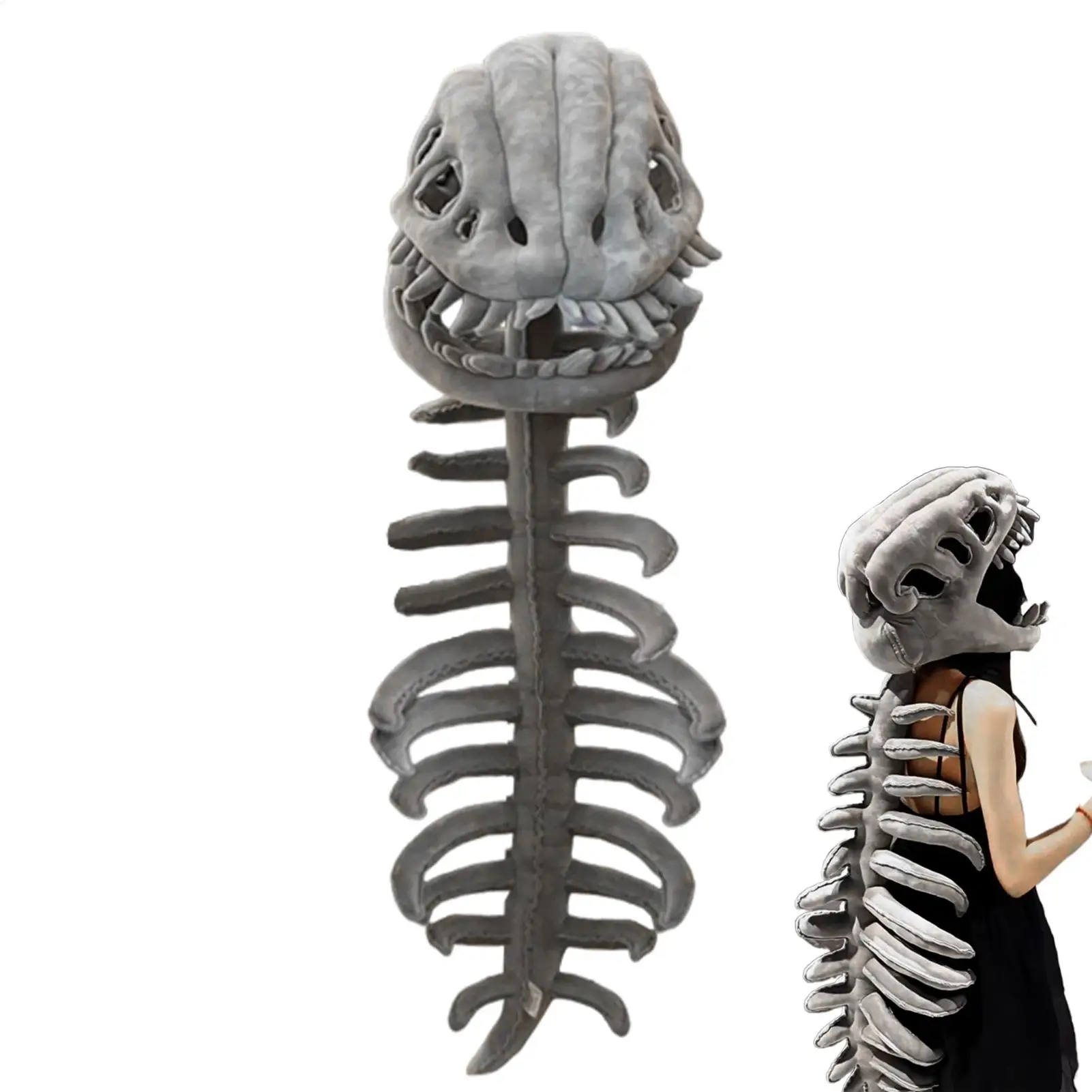 85cm/115cm Plush Dinosaur Skeleton Costume Soft Stuffed Dino Skeleton Toy Halloween Cosplay Outfit for Kids Adults Party
85cm/115cm Plush Dinosaur Skeleton Costume Soft Stuffed Dino Skeleton Toy Halloween Cosplay Outfit for Kids Adults Party