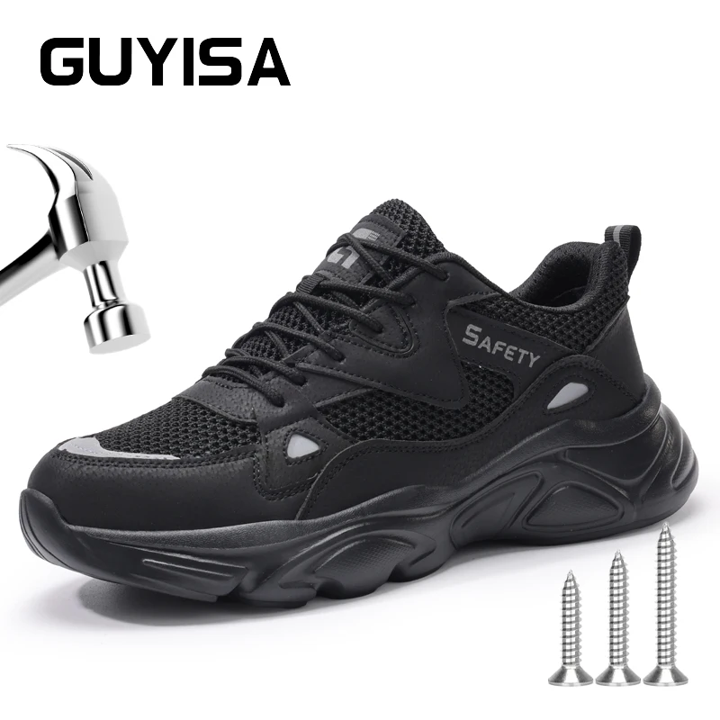 GUYISA summer work shoes safety shoes for men steel toe breathable mesh fabric F123BKT 37-45
GUYISA summer work shoes safety shoes for men steel toe breathable mesh fabric F123BKT 37-45