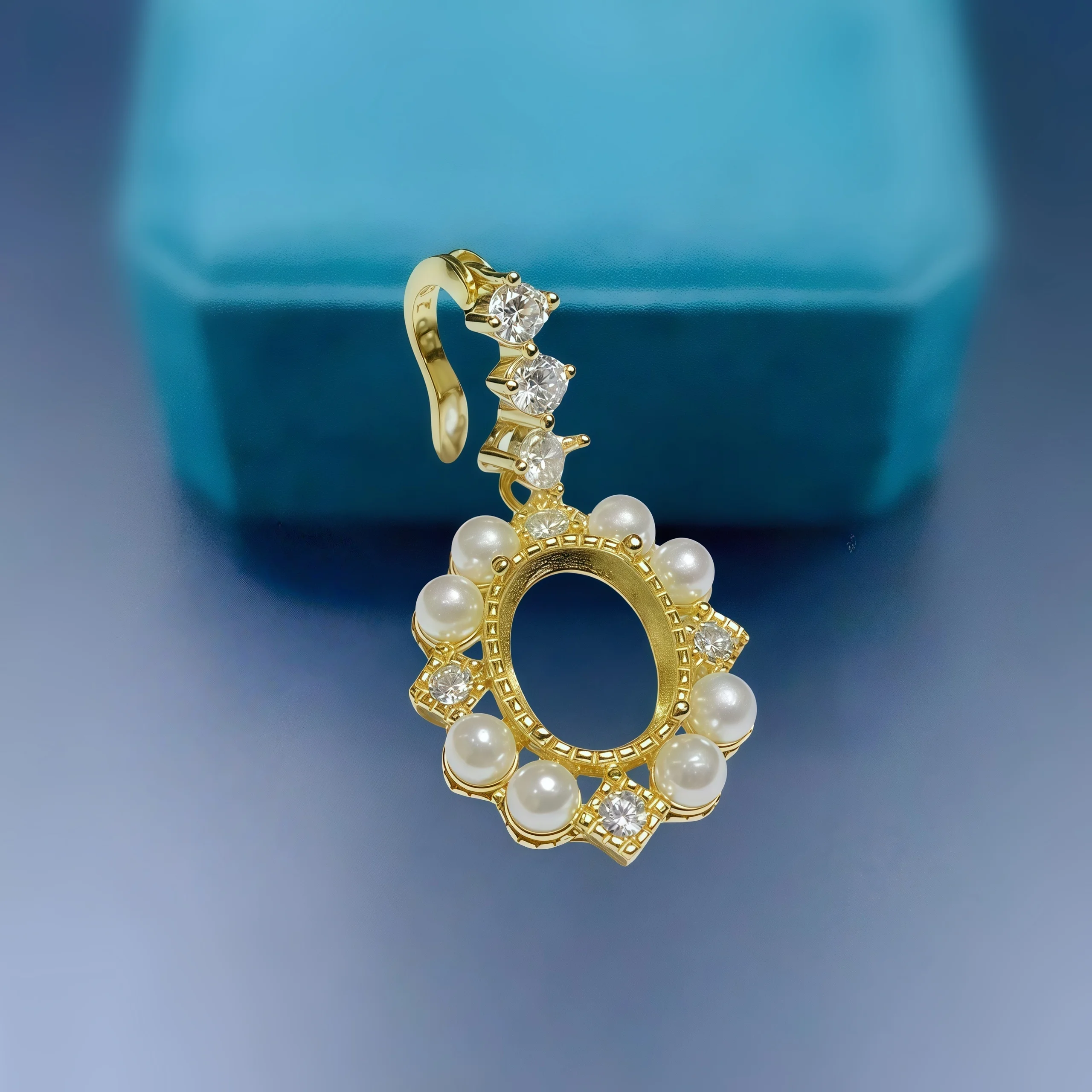 L S925 Sterling Silver Pendant Empty Holder Inlay 6*8/5*7mm Oval Stone Fine Zircon Universal Buckle Jewelry Accessory for Woman
L S925 Sterling Silver Pendant Empty Holder Inlay 6*8/5*7mm Oval Stone Fine Zircon Universal Buckle Jewelry Accessory for Woman