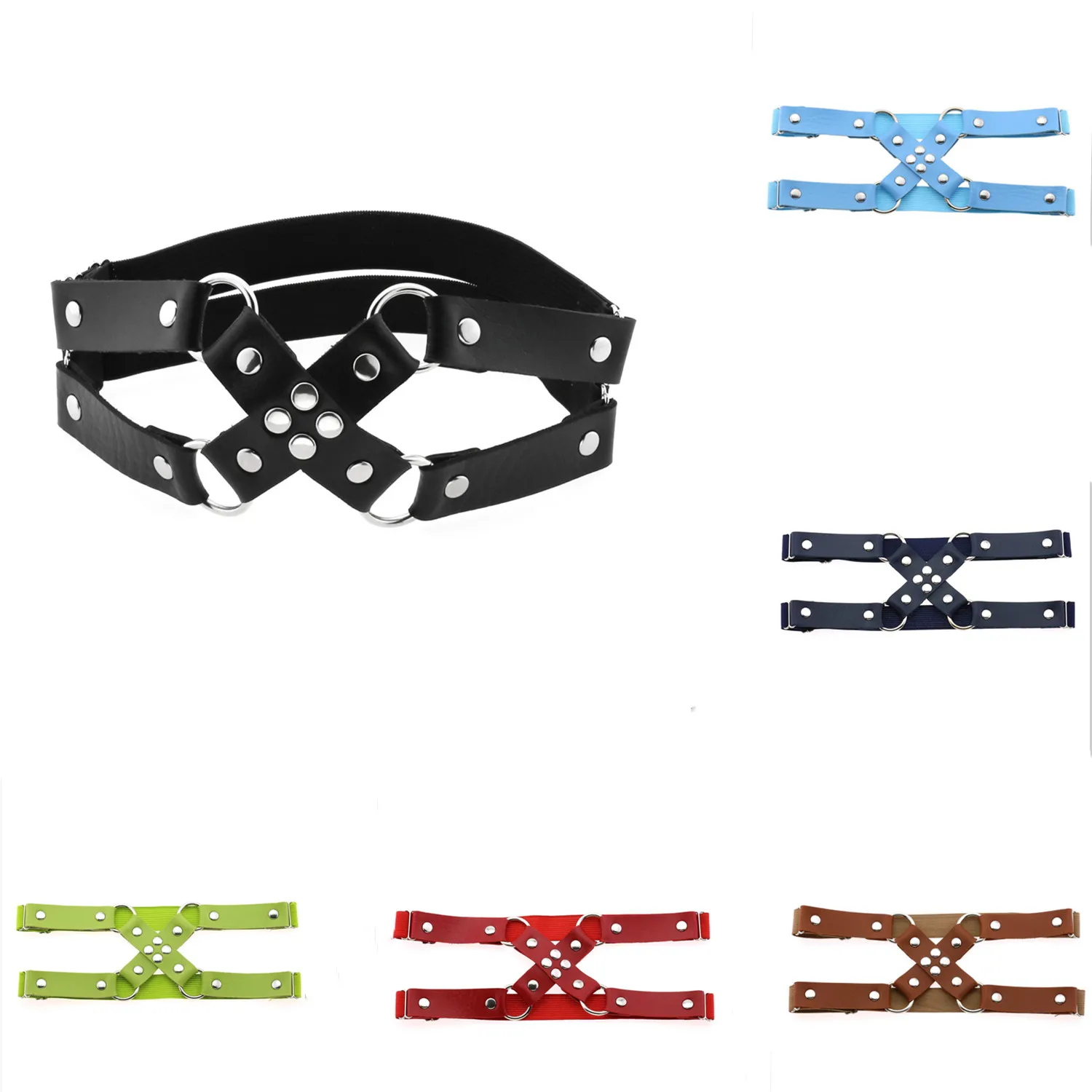 1 Pair Cross Women Sexy Leather Thigh Garter Belt Pu Punk Elastic Harness Leg Strap Goth Stocking Garters Suspender
1 Pair Cross Women Sexy Leather Thigh Garter Belt Pu Punk Elastic Harness Leg Strap Goth Stocking Garters Suspender