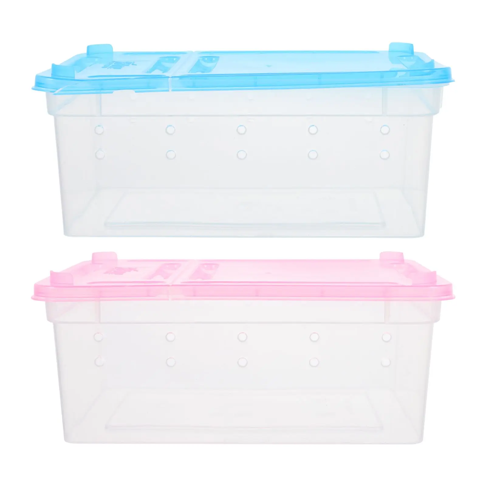 2 Pcs Raising Boxes Hygienic Feeding Containers for Reptiles Plastic House Lizard Blue Pink Small Size Portable
2 Pcs Raising Boxes Hygienic Feeding Containers for Reptiles Plastic House Lizard Blue Pink Small Size Portable