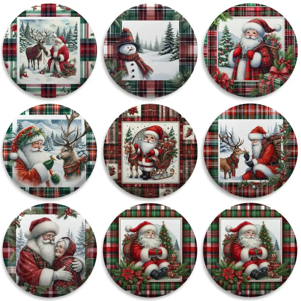 Merry Christmas Home Decoration Badges Round Exquisite Badge Brooches Creative Pins For Clothes Hat Backpack Gift Accessories
Merry Christmas Home Decoration Badges Round Exquisite Badge Brooches Creative Pins For Clothes Hat Backpack Gift Accessories