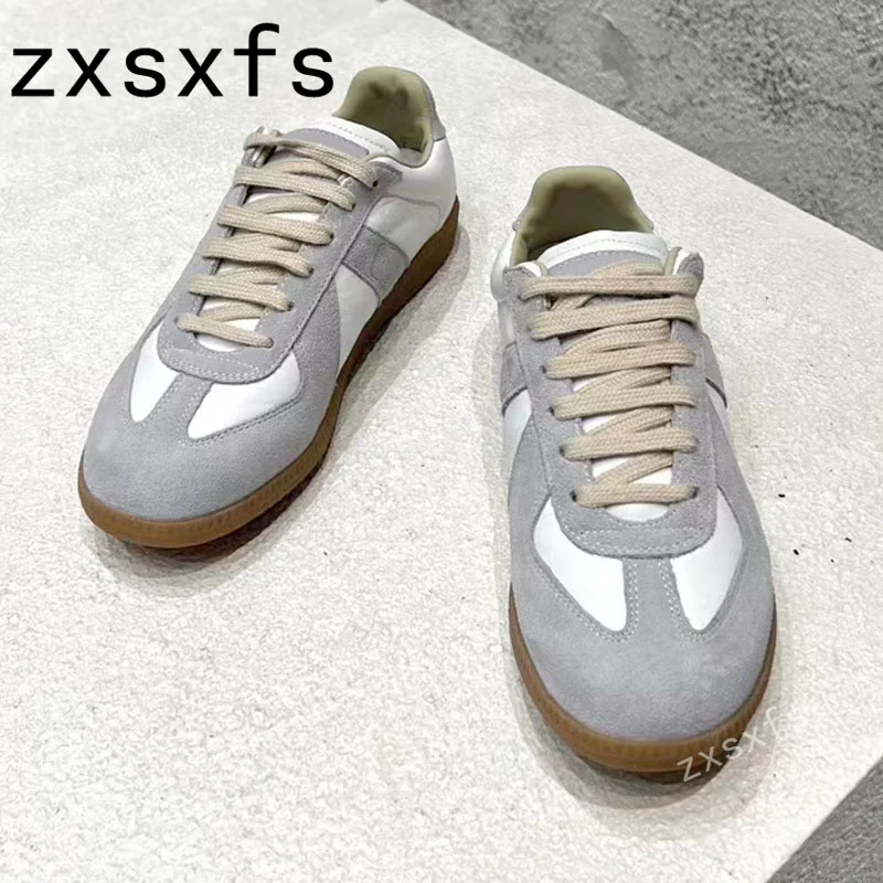 2023 High Quality New Leather Suede Patchwork Flats Shoes Lace Up Round Toe Brand Designer Casual Outside Walking Shoes
2023 High Quality New Leather Suede Patchwork Flats Shoes Lace Up Round Toe Brand Designer Casual Outside Walking Shoes