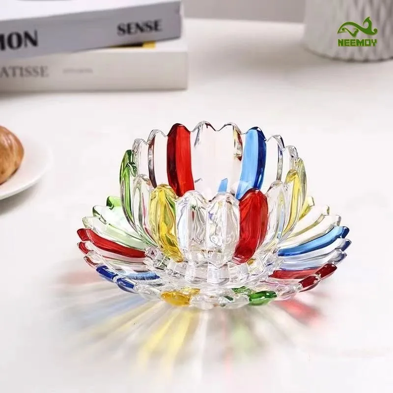 Creative Lotus Bowl and Dish Set, Colorful 3D Crystal Glass Bowl Tableware, Home Kitchen Artificial Painted Fruit Salad Bowl Set
Creative Lotus Bowl and Dish Set, Colorful 3D Crystal Glass Bowl Tableware, Home Kitchen Artificial Painted Fruit Salad Bowl Set