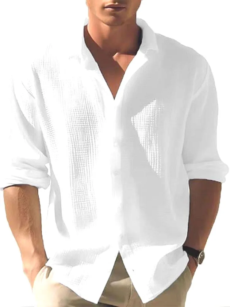 American Retro Men's Long Sleeve Shirt Texture Slim Fit Casual Workwear Checkered Thin Sun Protection Open Cardigan
American Retro Men's Long Sleeve Shirt Texture Slim Fit Casual Workwear Checkered Thin Sun Protection Open Cardigan