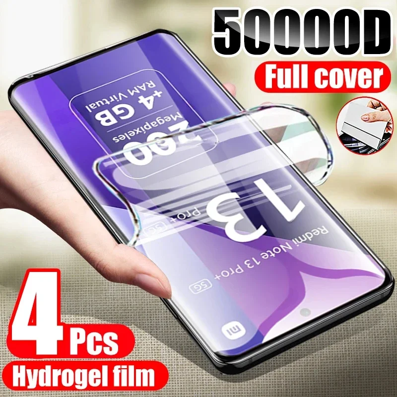 4Pcs Full Coverage Hydrogel Film For Xiaomi Redmi Note 10 11 12 13 Pro 10S 11S 12S Screen Protector For POCO X3 Pro X3 NFC
4Pcs Full Coverage Hydrogel Film For Xiaomi Redmi Note 10 11 12 13 Pro 10S 11S 12S Screen Protector For POCO X3 Pro X3 NFC