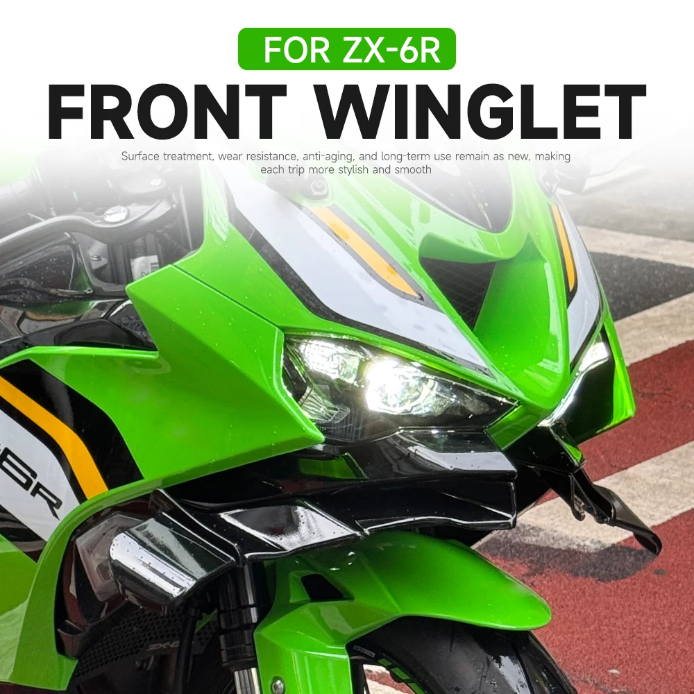 New For Kawasaki ZX - 6R ZX6R Motorcycle Carbon Fiber Front Lip Spoiler Wing Downforce Aerodynamic Fairing Accessories 
New For Kawasaki ZX - 6R ZX6R Motorcycle Carbon Fiber Front Lip Spoiler Wing Downforce Aerodynamic Fairing Accessories