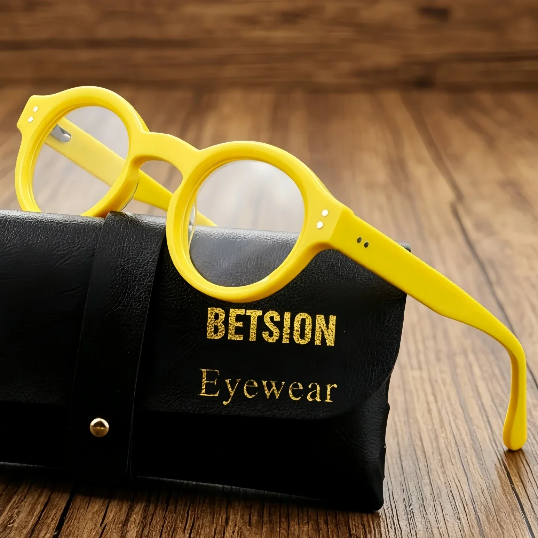 BETSION Retro Full Rim Round Eyeglasses Frame Japanese Style Luxury Acetate Fashion Spectacle Thick Rim round Eyewear #56019
BETSION Retro Full Rim Round Eyeglasses Frame Japanese Style Luxury Acetate Fashion Spectacle Thick Rim round Eyewear #56019
